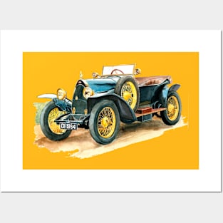 vintage car art Posters and Art